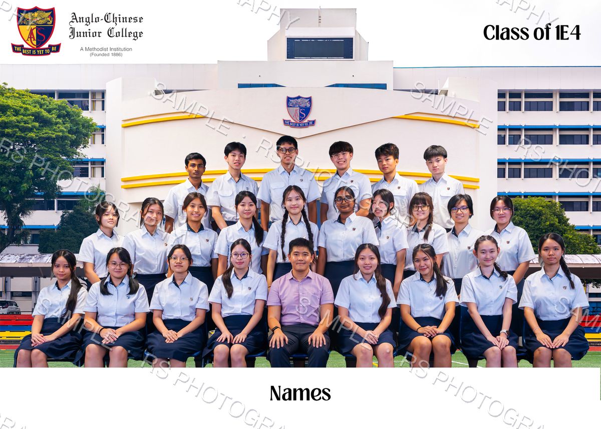 Sample formal class photo — Class 1E4